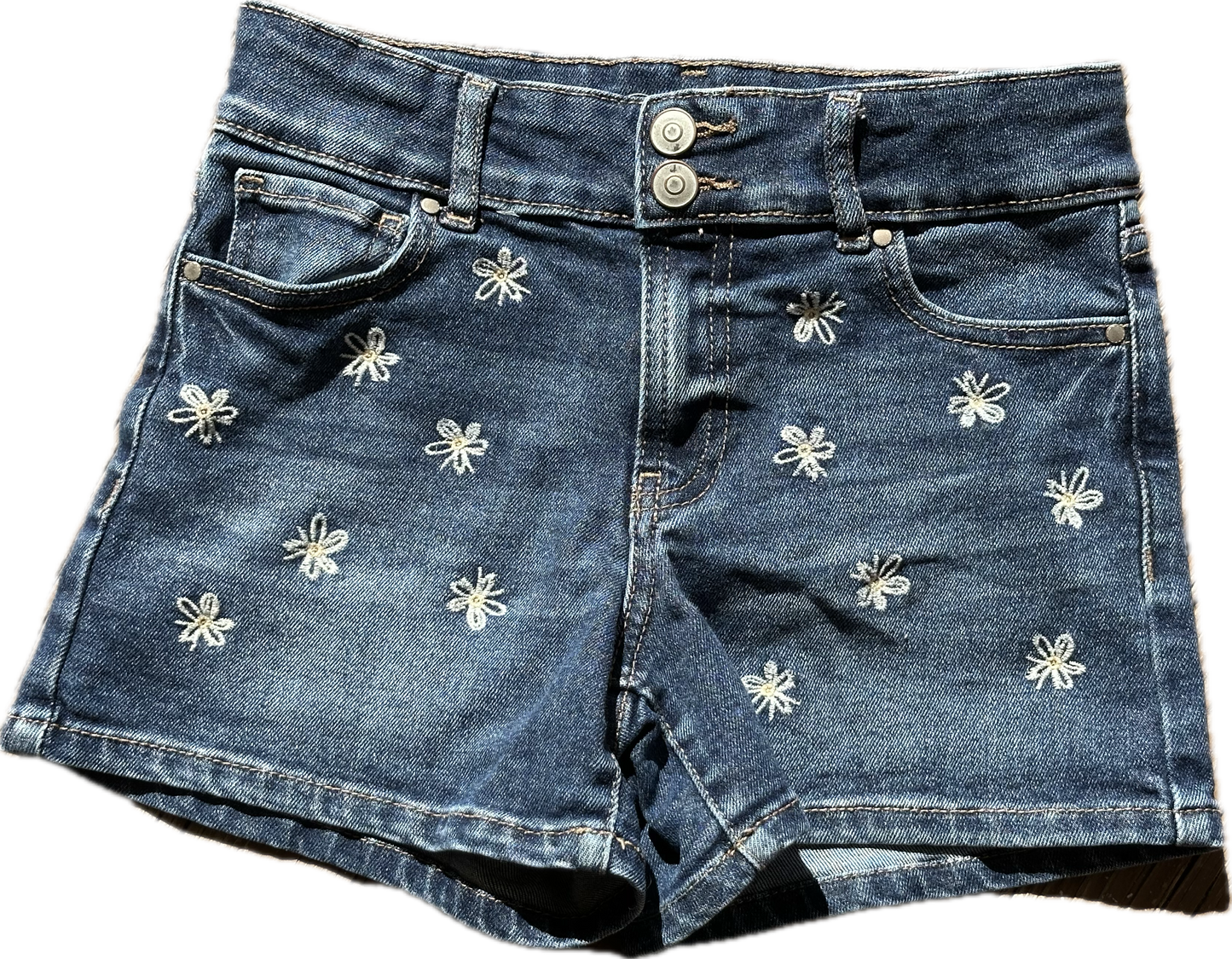 Girls Daisy Denim Shorts