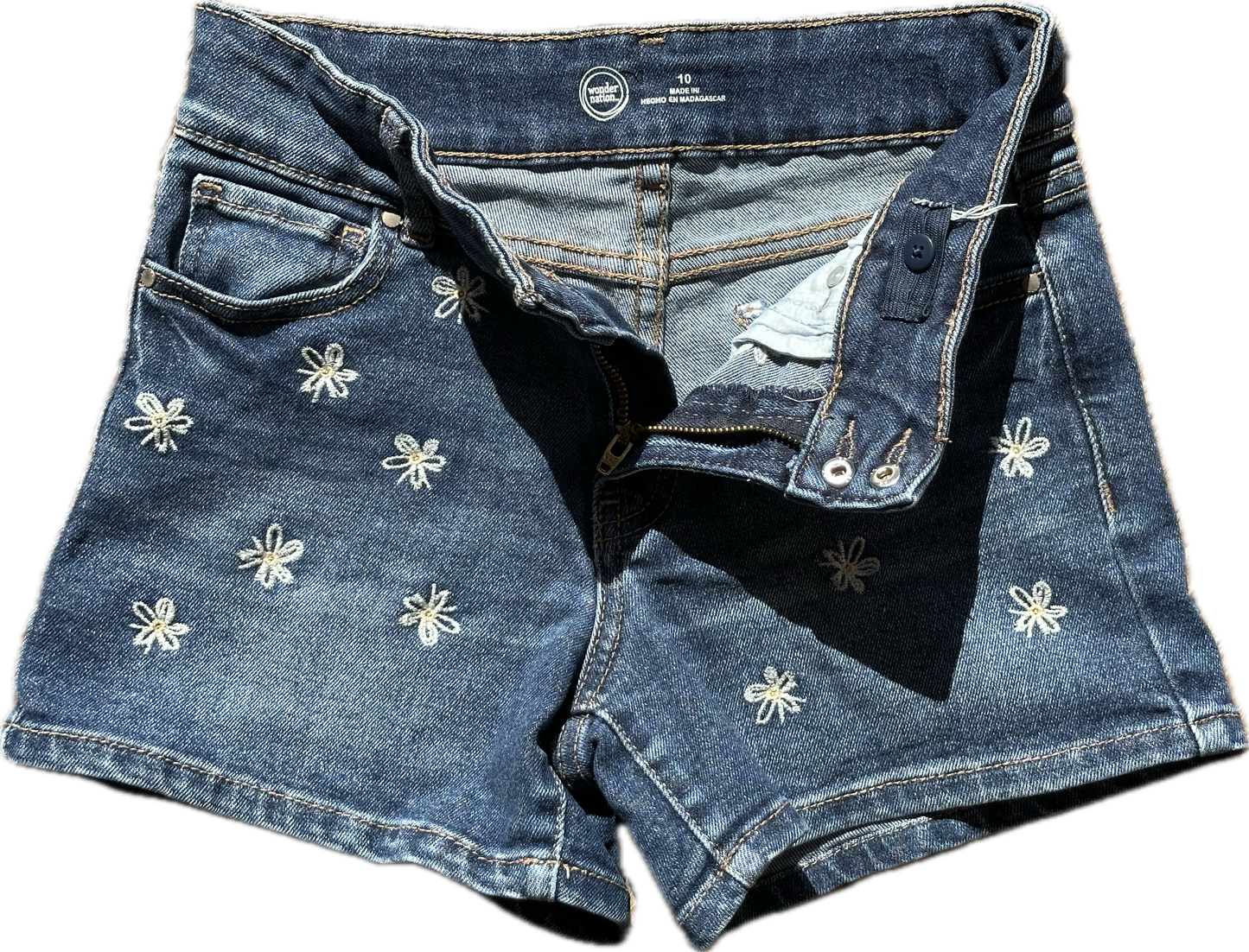 Girls Daisy Denim Shorts