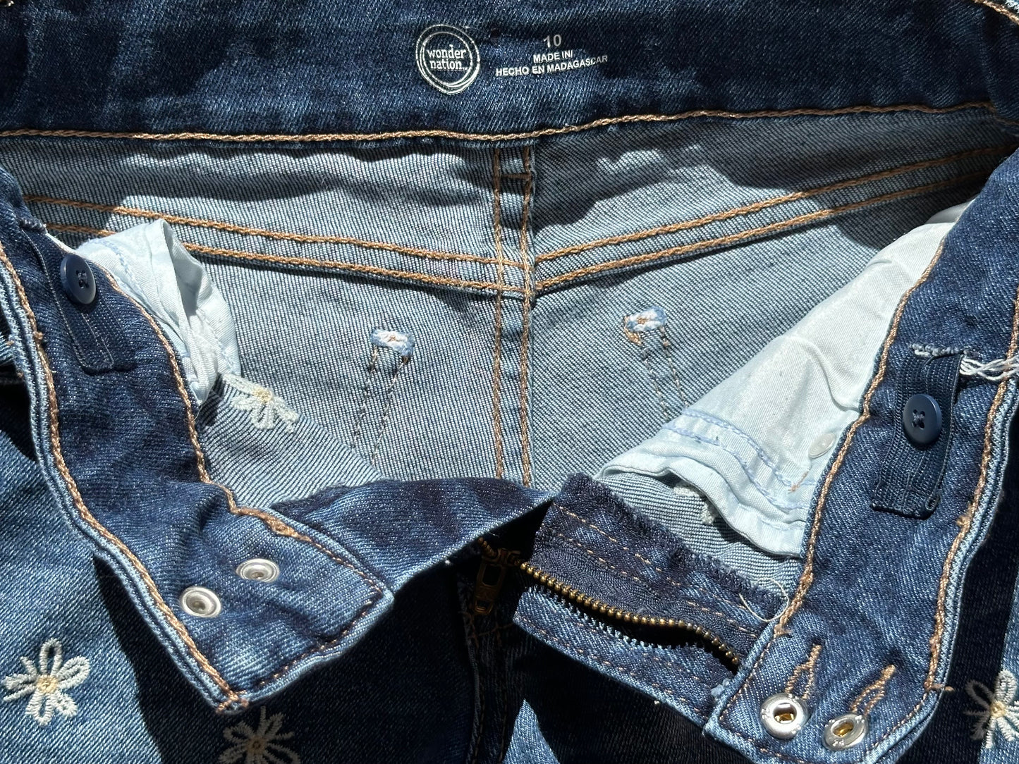 Girls Daisy Denim Shorts