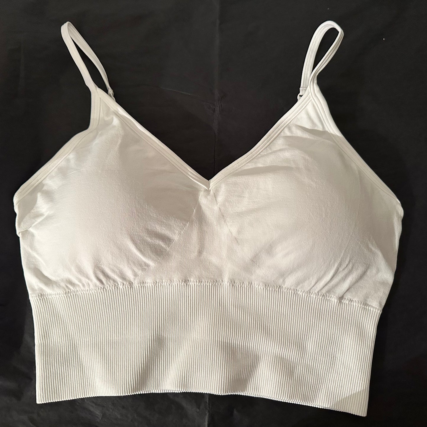 White Seamless Cami Crop