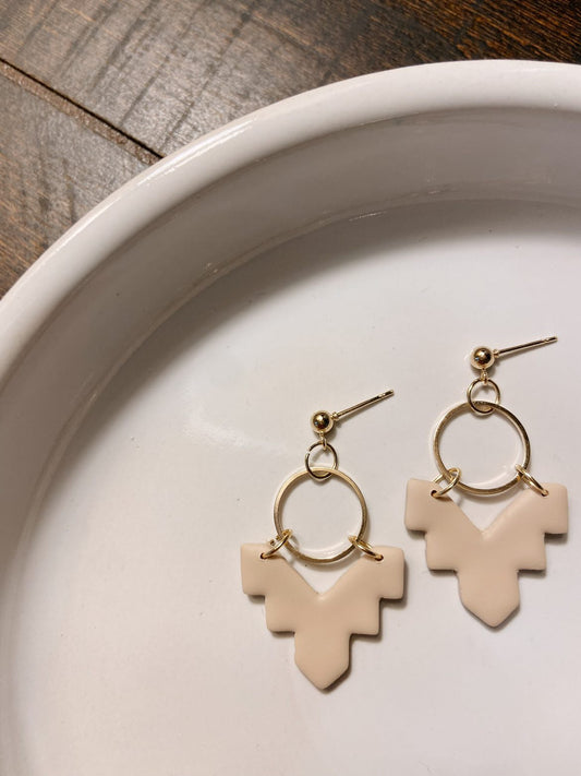 Tan Aztec Earrings